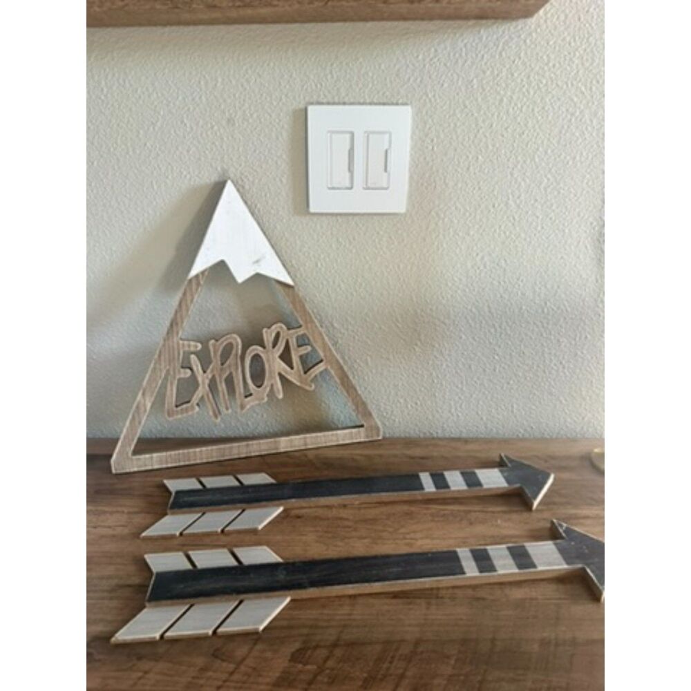 NEW Hobby Lobby Forest Decor - Triangle Explorer Sign & Arrows
